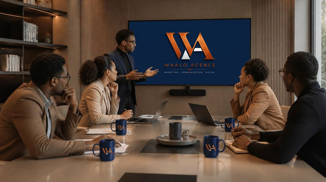 L'équipe de Waalo Agence en atelier créatif